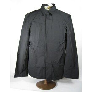 BCBGMAXAZRIA Men Top Coat XL Extra Large Black Long Sleeve Polyamide Jacket